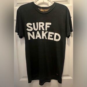 New Aviator Nation size Medium Charcoal Black Surf Naked Short Sleeve T-Shirt
